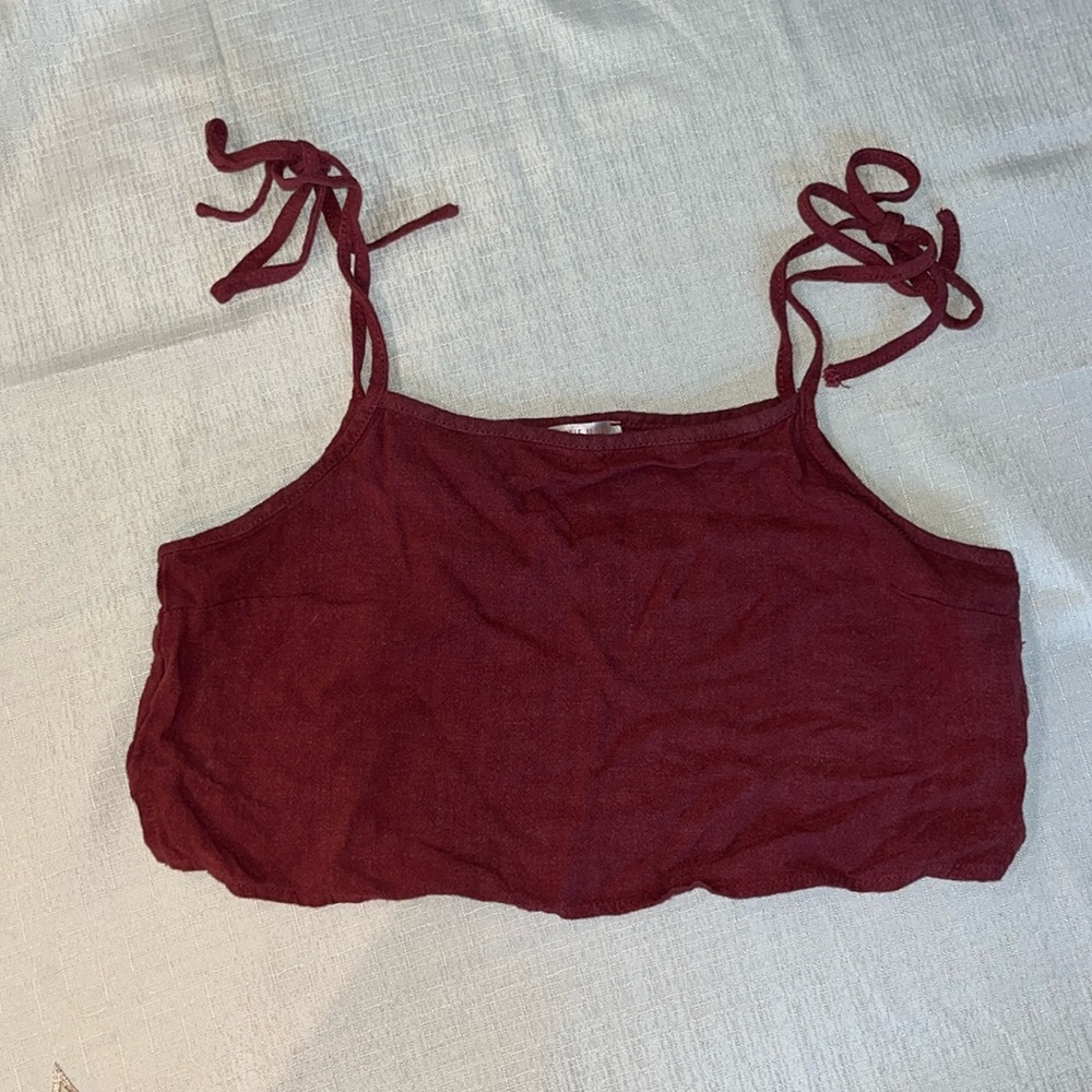 Dusty Red Mini Crop Top